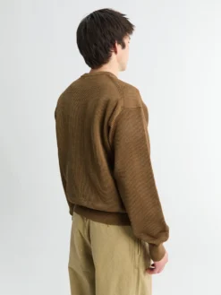 Flat Yarn Rib Knit i Lysebrun