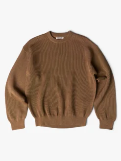 Flat Yarn Rib Knit i Lysebrun