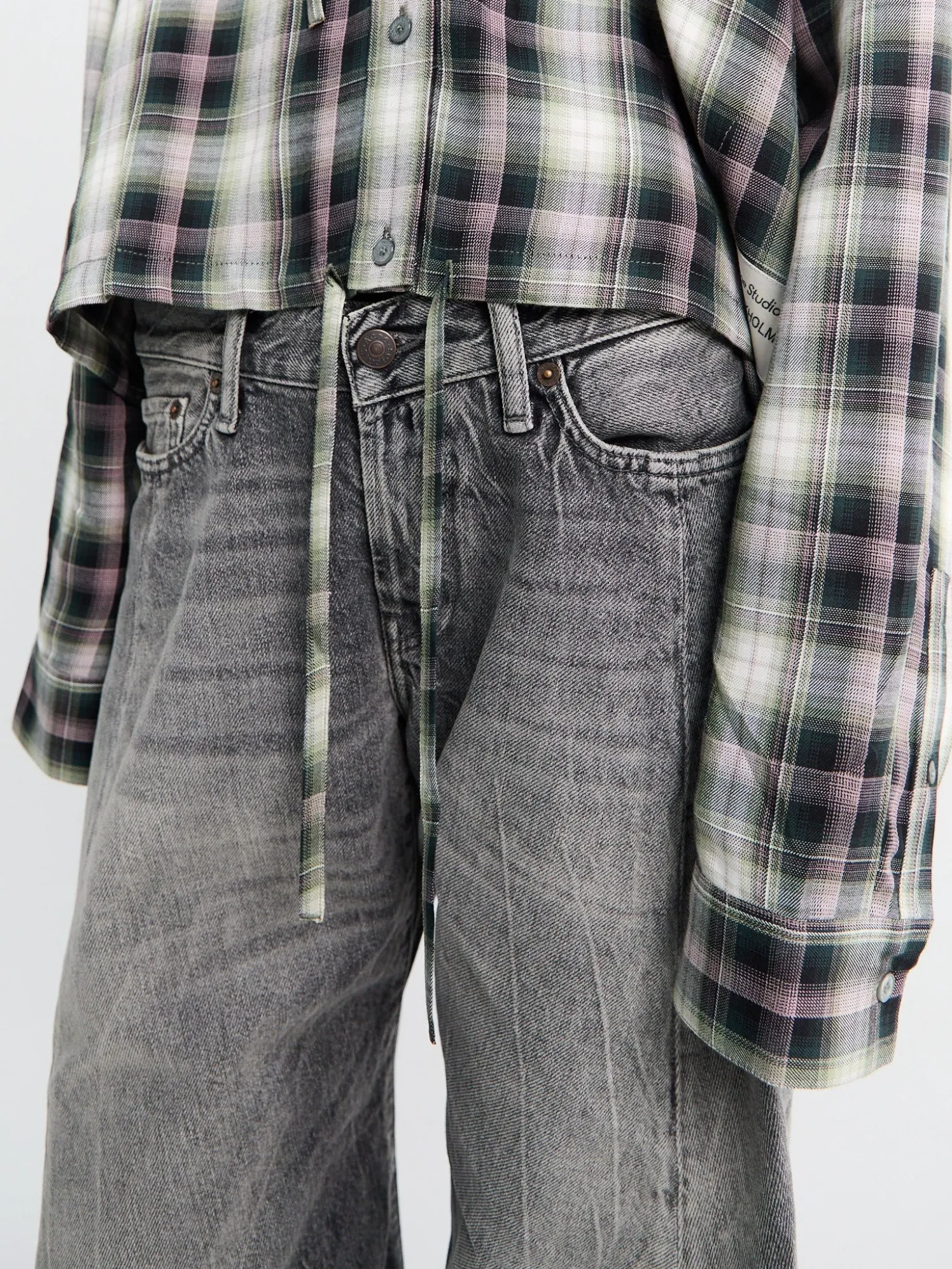 2006F Loose Fit Jeans i Vasket Sort