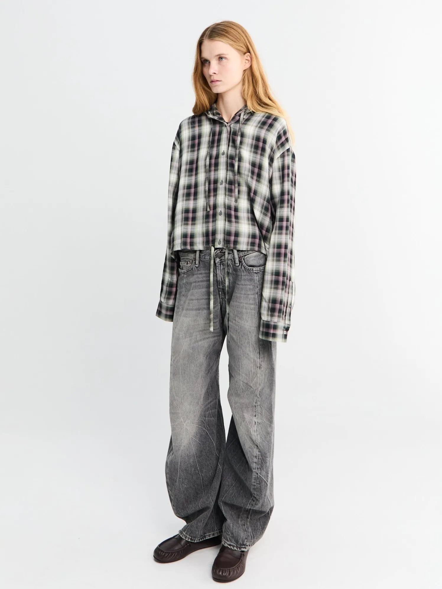 2006F Loose Fit Jeans i Vasket Sort