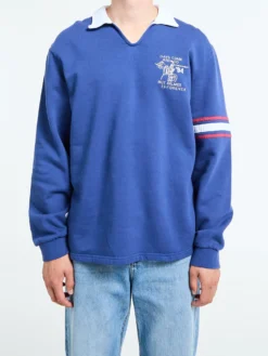 Forever Open Rugby Shirt i Blå