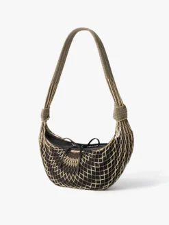 Fortune Croissant Filt-taske i Light Beige/Marron Glace