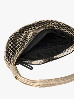 Fortune Croissant Filt-taske i Light Beige/Marron Glace