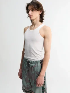 Francis Jersey Rib Cotton Tank Top i Hvid