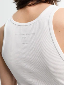 Francis Jersey Rib Cotton Tank Top i Hvid