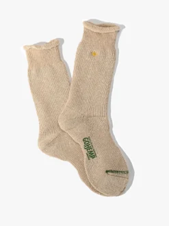 GO HEMP Tykke plys Crew Sokker i Beige