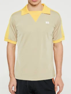 Home Jersey Polo i Beige og Gul