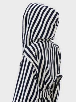 Hooded Badekåbe i Humbug Stripes