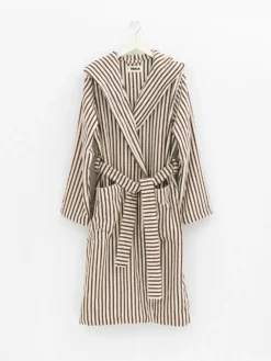 Hooded Badekåbe i Kodiak Stripes