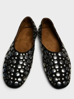 Jane Flat with Studs i Sort