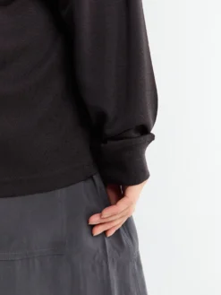 Jersey Langærmet T-shirt i Black Grape