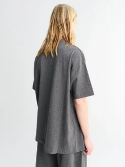 Klassisk kortærmet T-shirt i Koksgråmeleret