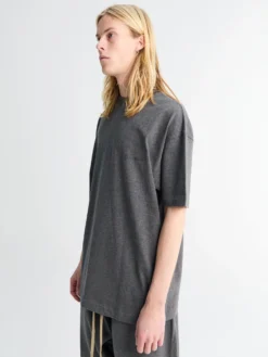 Klassisk kortærmet T-shirt i Koksgråmeleret