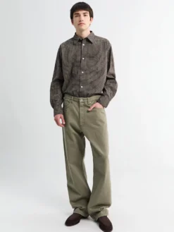 Korshavn Relaxed 5 Pocket Heavy Twill Shorts i Vetiver