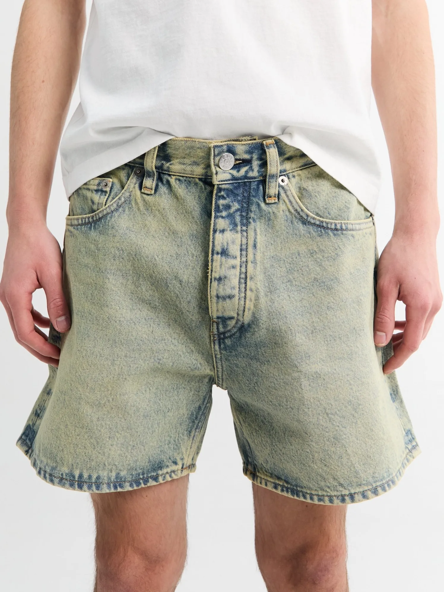 Korte Løse Shorts i Lys Vintage Støv