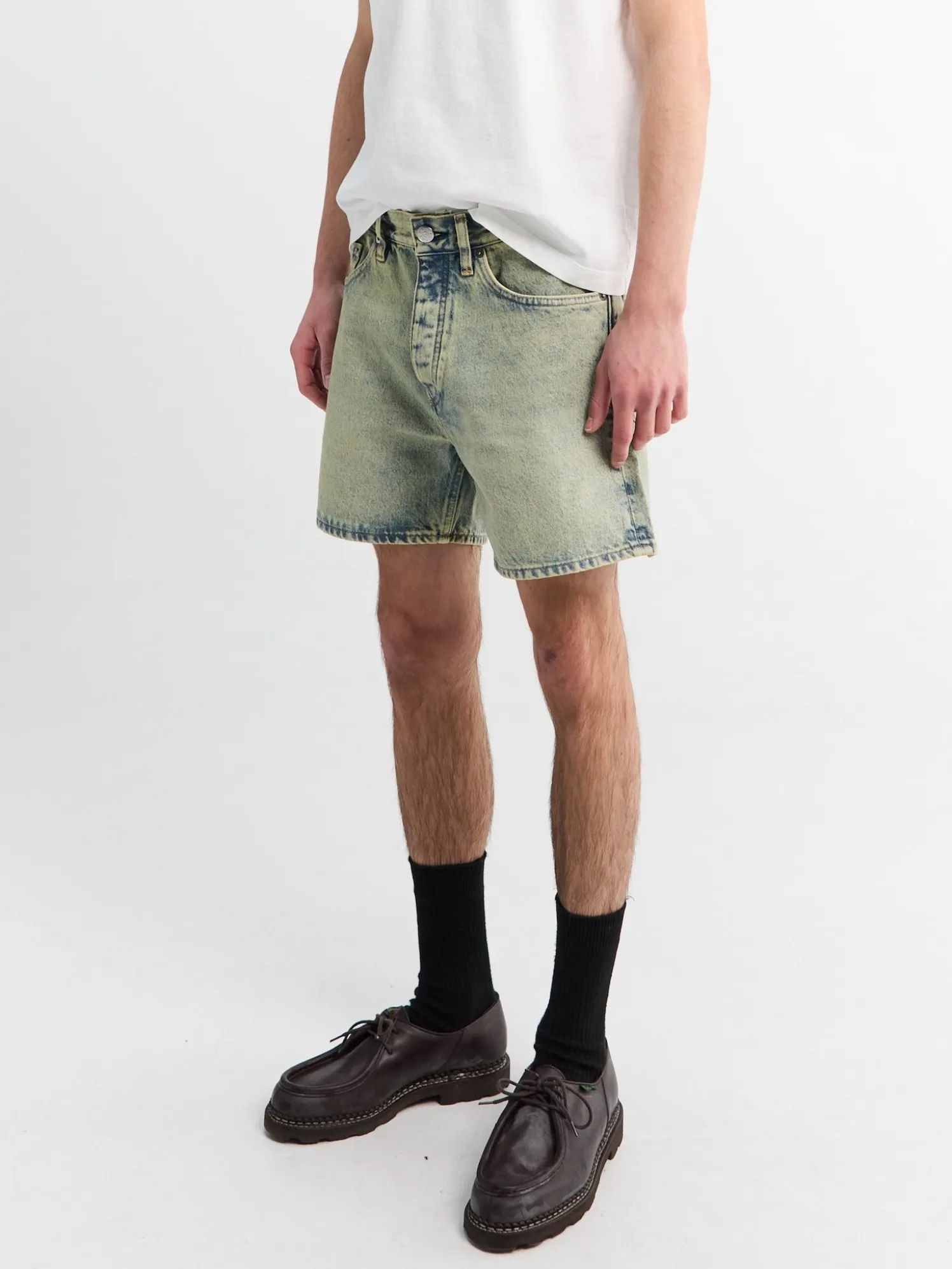 Korte Løse Shorts i Lys Vintage Støv