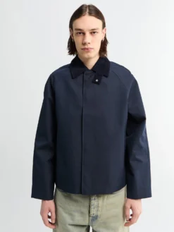 Kort Raglan Frakke i Navy