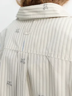 La Chemise Simon Shirt i Jacquard Lam Stribes Log
