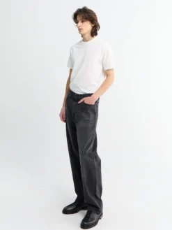Landon Pant i Sort Slidt Bleget