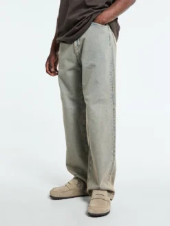Landon Pants i Blå og Leather Garment Dyed