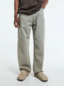 Landon Pants i Blå og Leather Garment Dyed