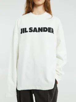 Langærmet T-Shirt i Porcelain