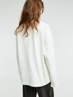 Langærmet T-Shirt i Porcelain
