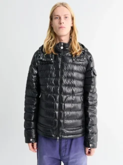 Lauros Hooded Short Down Jacket i Sort