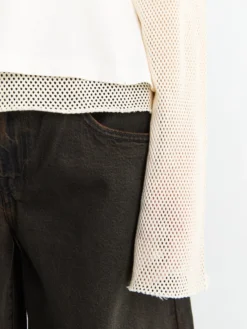 Layered Mesh T shirt i Off-White
