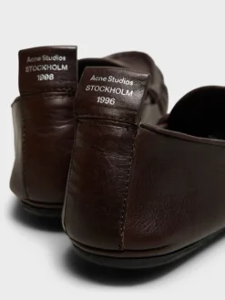Læder Loafers i Mørkebrun