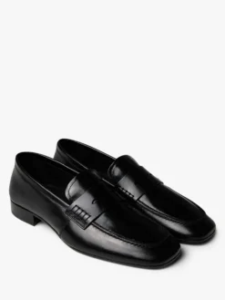 Læder Loafers i Sort