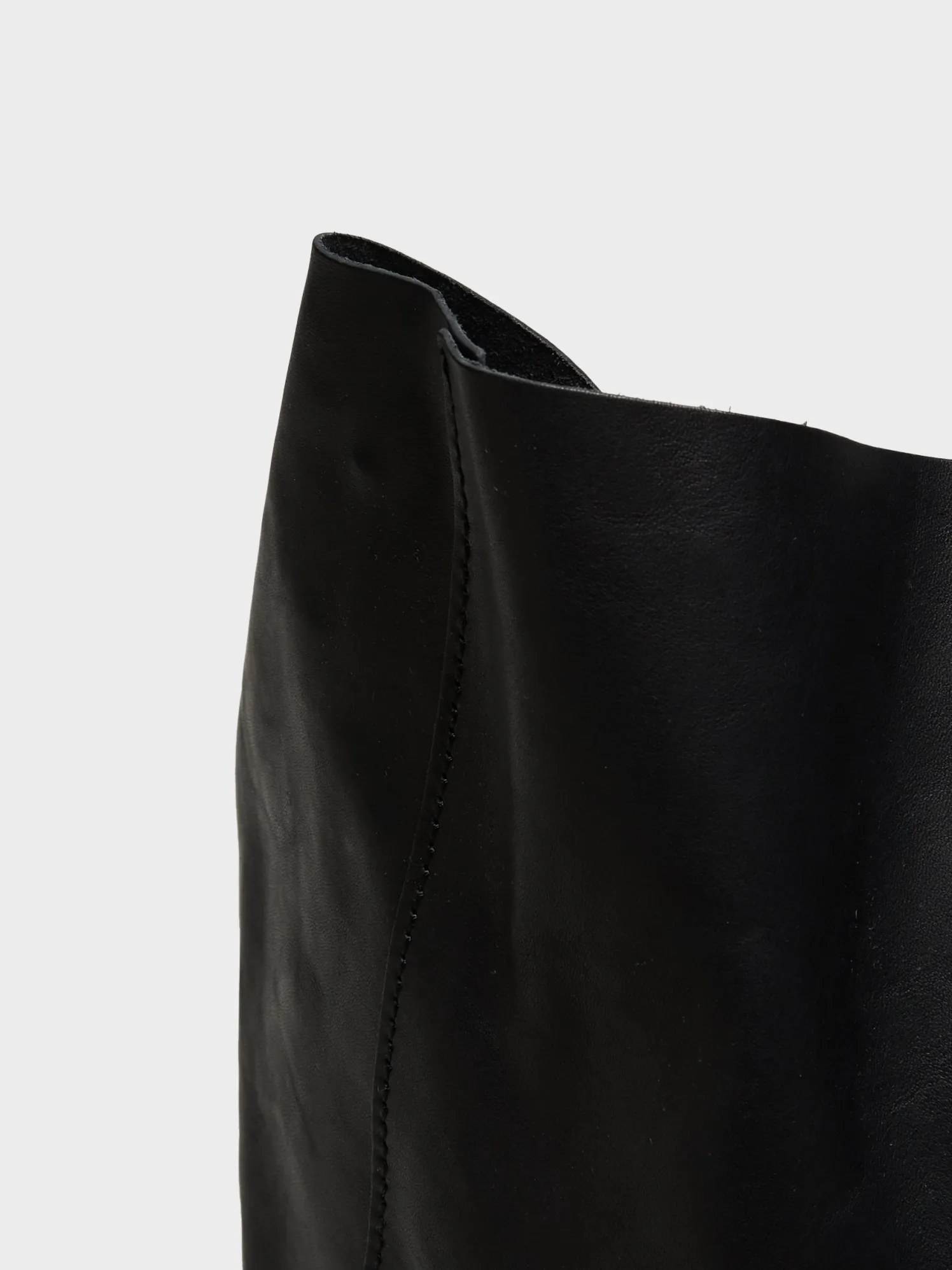 Læder Tote Bag i Sort