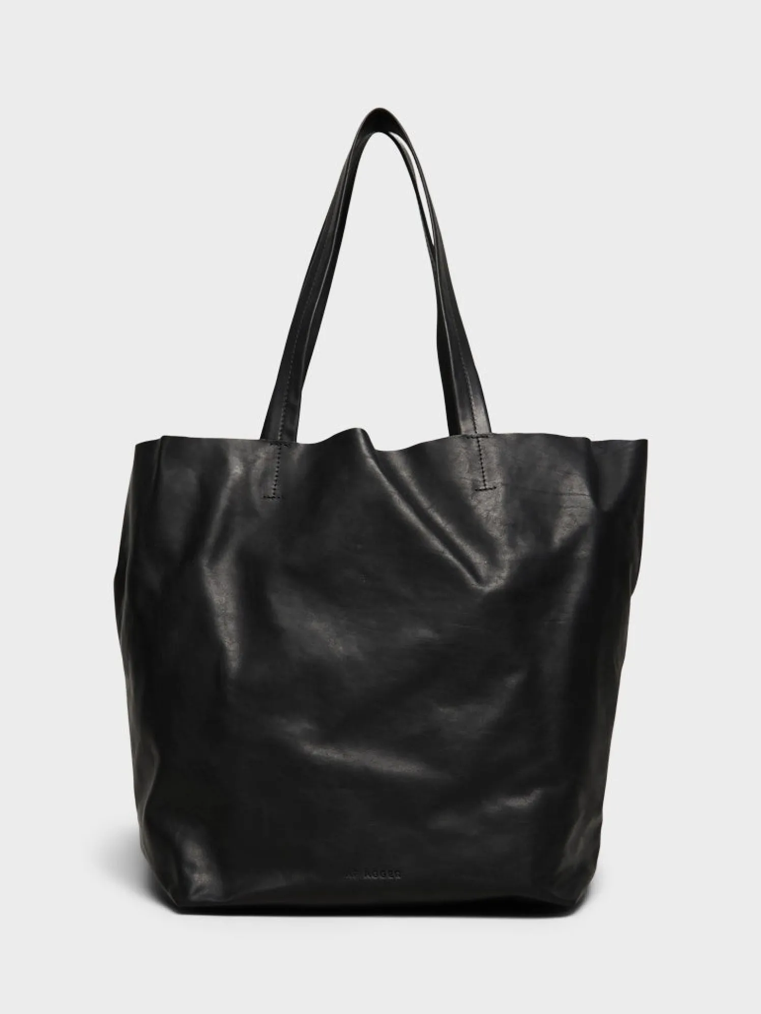 Læder Tote Bag i Sort