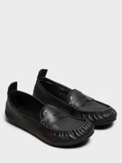 Leather Loafers i Sort