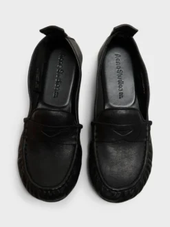 Leather Loafers i Sort