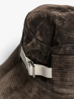 Le Bob De-Nimes Velvet Bucket Hat i Khaki