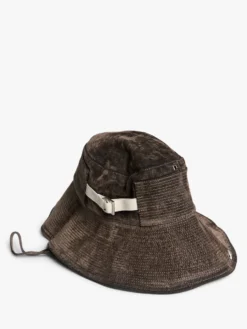 Le Bob De-Nimes Velvet Bucket Hat i Khaki