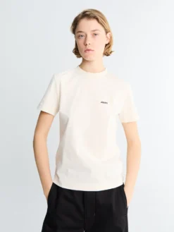 Le Gros Grain Logo T-shirt i Lys Beige