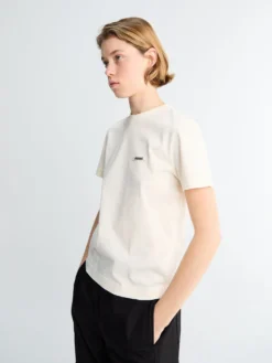 Le Gros Grain Logo T-shirt i Lys Beige