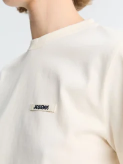 Le Gros Grain Logo T-shirt i Lys Beige