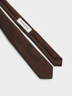 Lene Prikket Jacquard Slips i Brun og Hvid