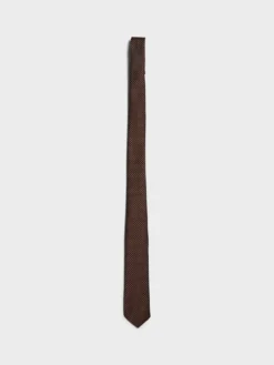 Lene Prikket Jacquard Slips i Brun og Hvid