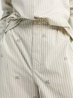 Le Pantalon De Pyjama i Jacquard Lamb Stribes Log