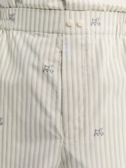 Le Pantalon De Pyjama i Jacquard Lamb Stripes Log
