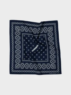Line Pattern Bandana i Navy