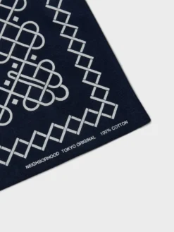 Line Pattern Bandana i Navy