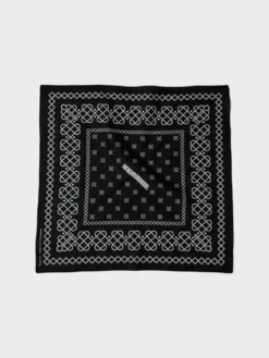 Line Pattern Bandana i Sort