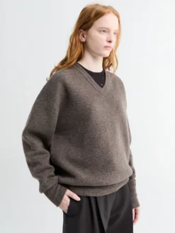 Loch Cashmere V-hals Jumper i Mus