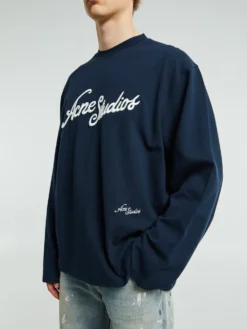 Logo Crewneck i Deep Blue