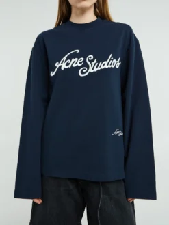Logo Crewneck i Deep Blue